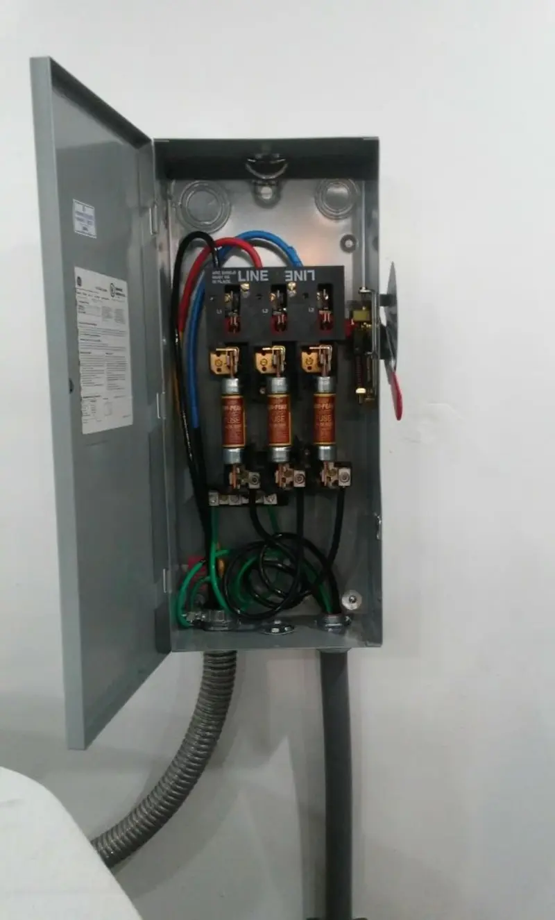 Three-phase disconnect switch installed for Electrical Wiring & Rewiring in Aledo